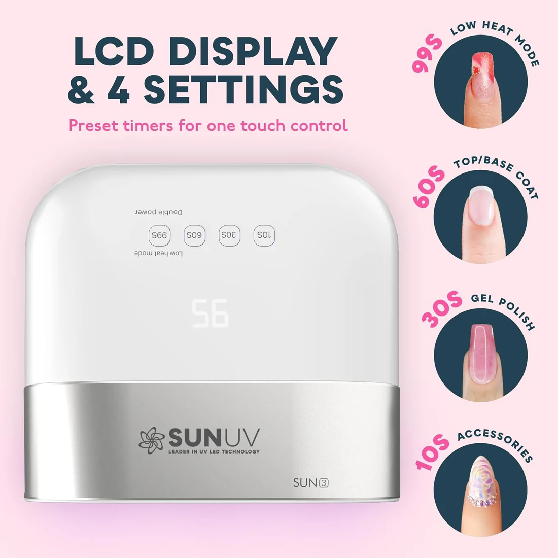 SUNUV SUN3 UV LED Nail Lamp 39 LED beads · White