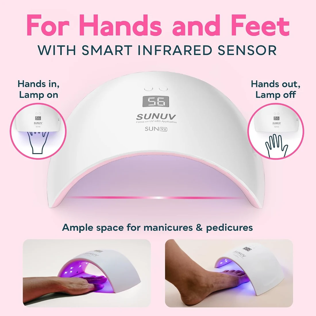 SUNUV SUN9X Plus UV LED Nail Lamp view 5