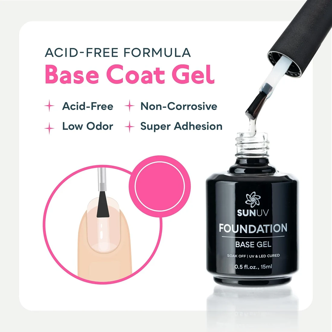 SUNUV Gel Base & Top Coat Set view 3
