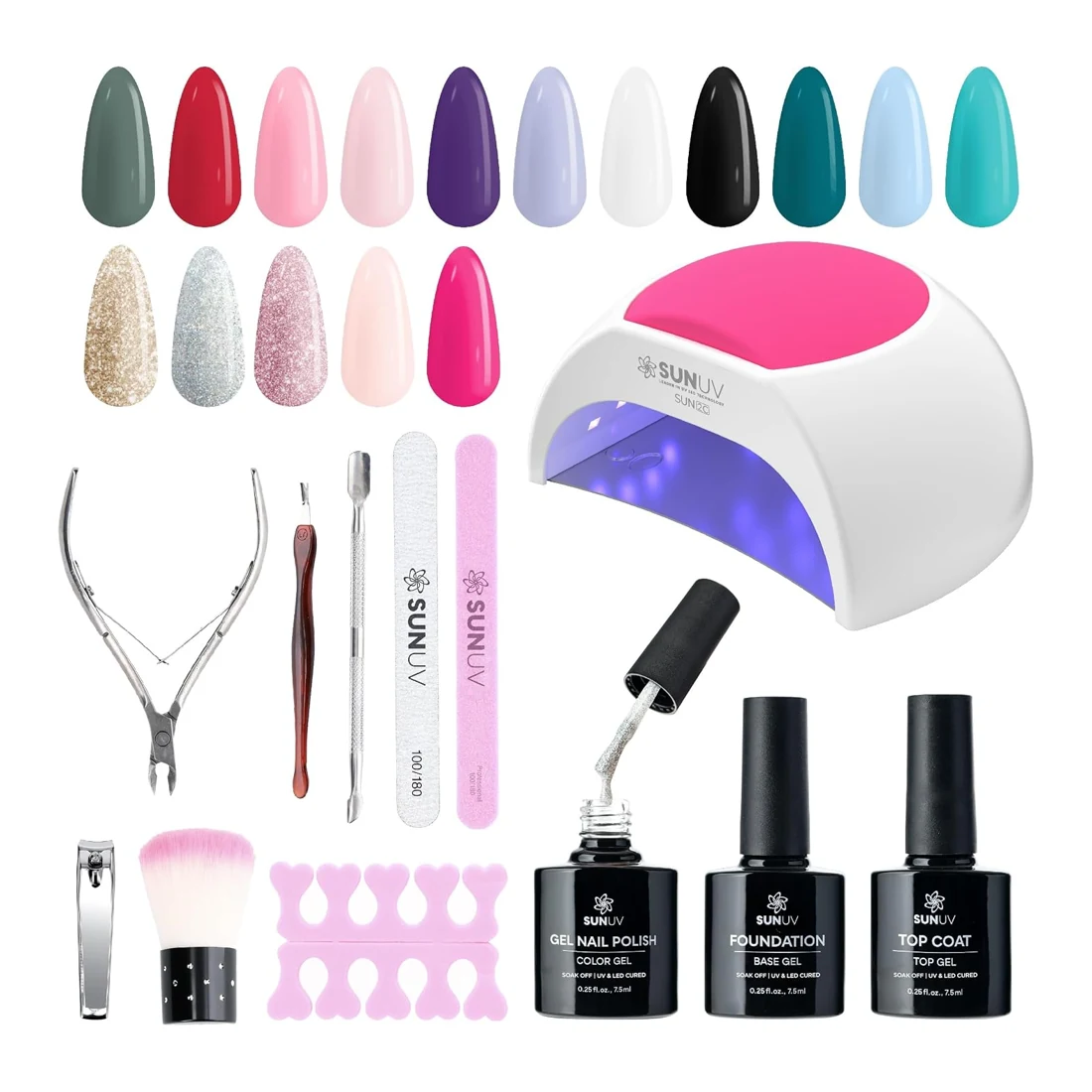 SUNUV SUN2C sixteen-color gel nail kit